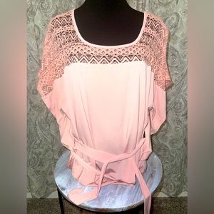 Thalia Sodi Womens Peach Blouse Size Large‎